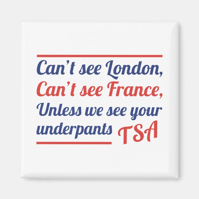 Imã Não posso ver Londres (Frente)