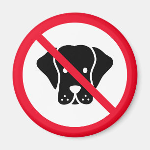 Imã Não São Permitidos Cães Sinal de círculo vermelh