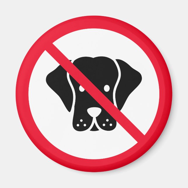Imã Não São Permitidos Cães | Sinal de círculo vermelh (Frente)