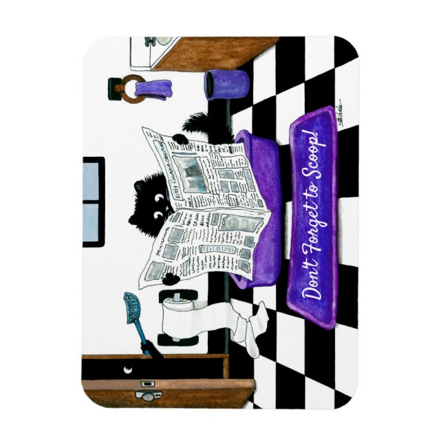 Ímã Não se esqueça de furar o Cat Magnet por Bihrle (Vertical)