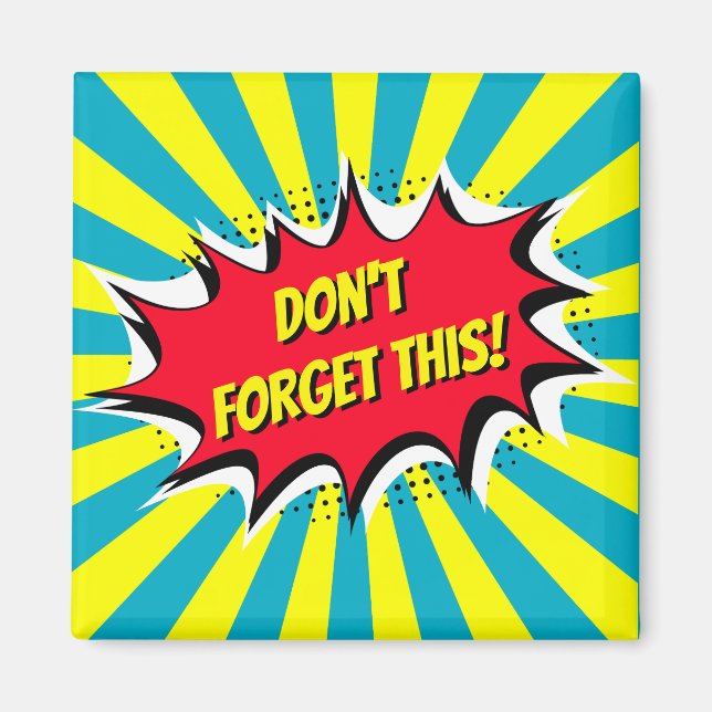 Imã Não se esqueça deste estilo cômico (Frente)