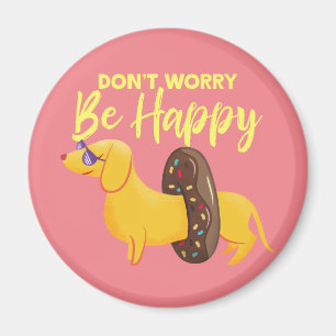 Imã Não se preocupe com a ilustração feliz da cita