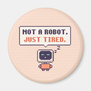 Imã Não um Robô. Apenas Cansado. Ímã de Pixel AI Diver