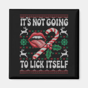 Imã Não Vai Lamber a Si Mesmo Funny Xmas Adulto Feio