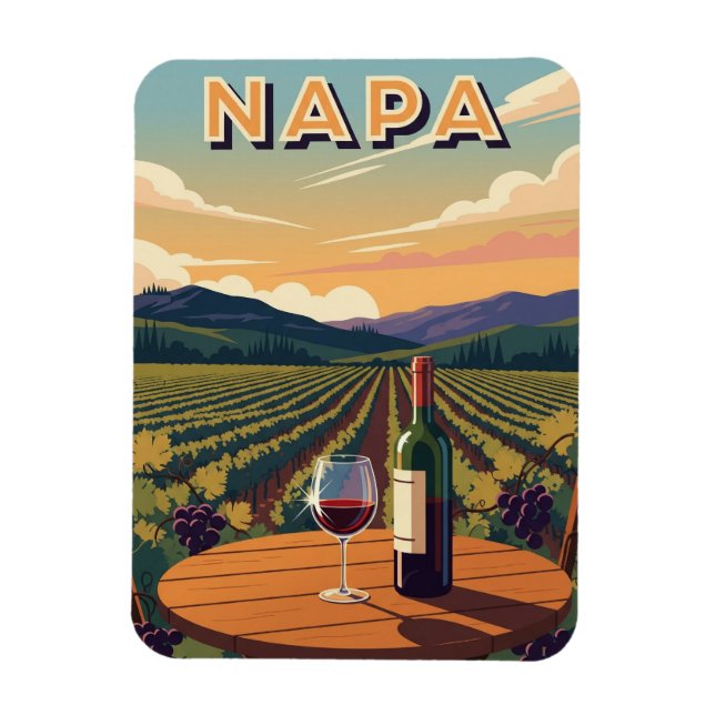 Ímã Napa Valley California (Vertical)