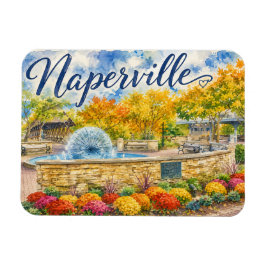 Ímã Naperville Illinois Fonte de Dente-de-Leão Riverwa