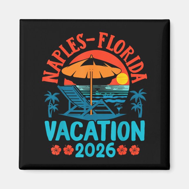 Imã Naples Florida 2026 Family Vacation Beach Summer V (Frente)