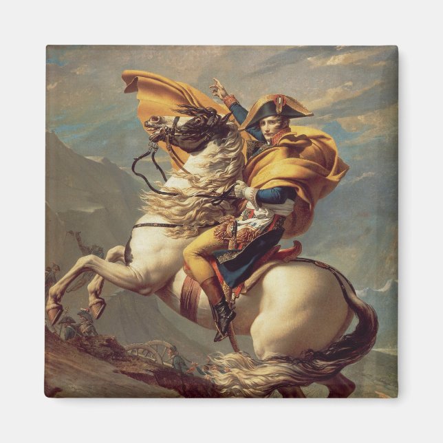 Imã Napoleão atravessando os Alpes-Jacques-Louis David (Frente)