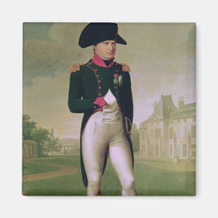 Imã Napoleon mim na frente do castelo de Malmaison