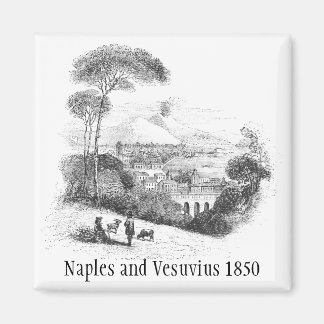 Imã Nápoles e Vesúvio Volcano 1850