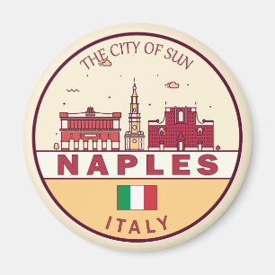 Imã Nápoles Itália Cidade Skyline Emblem