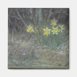 Imã Narcissus Flowers and Violets (por Millet)