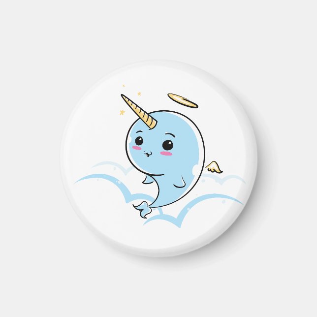 Imã Narwhal Angel Cutie (Frente)