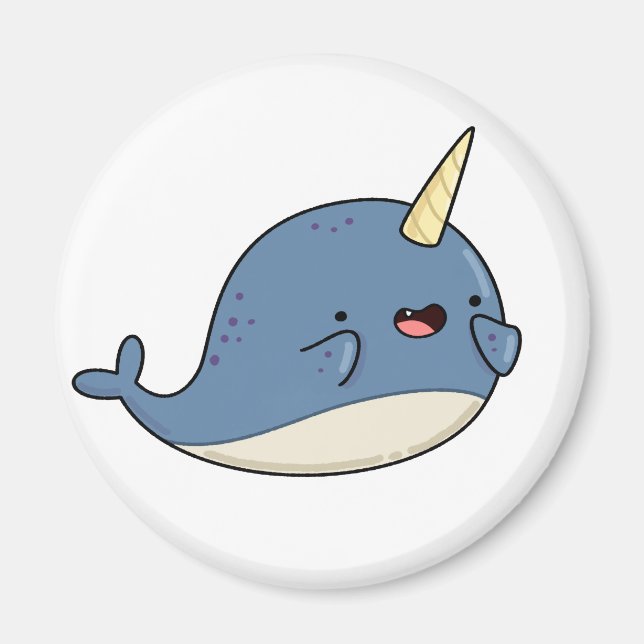 Imã Narwhal Kawaii (Frente)