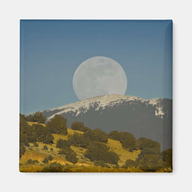 Imã Nascer da lua sobre as montanhas Sangre de Cristo, (Frente)