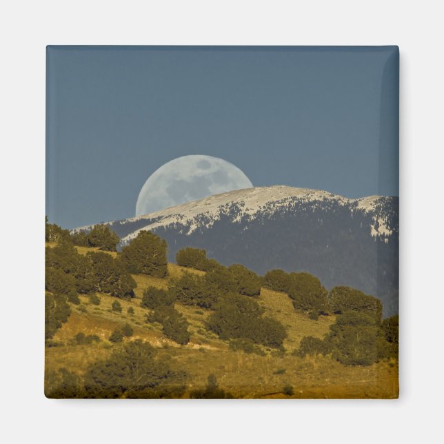 Imã Nascer da lua sobre as montanhas Sangre de Cristo, (Frente)
