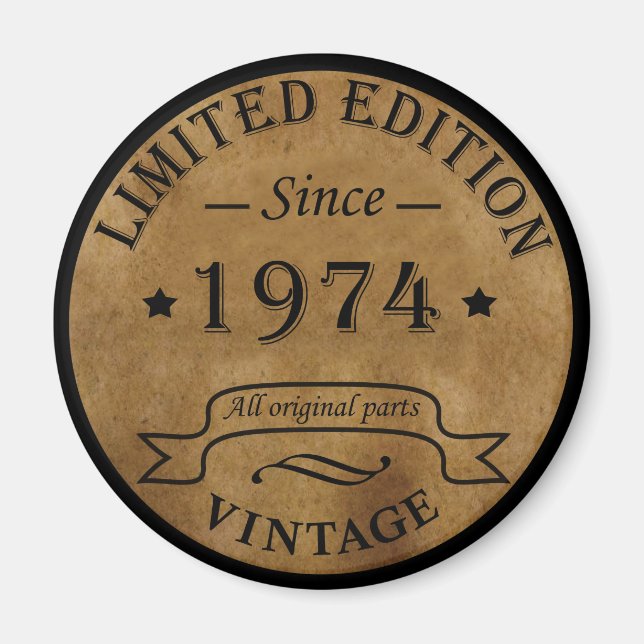 Imã Nascer de aniversário de 1974 (Frente)