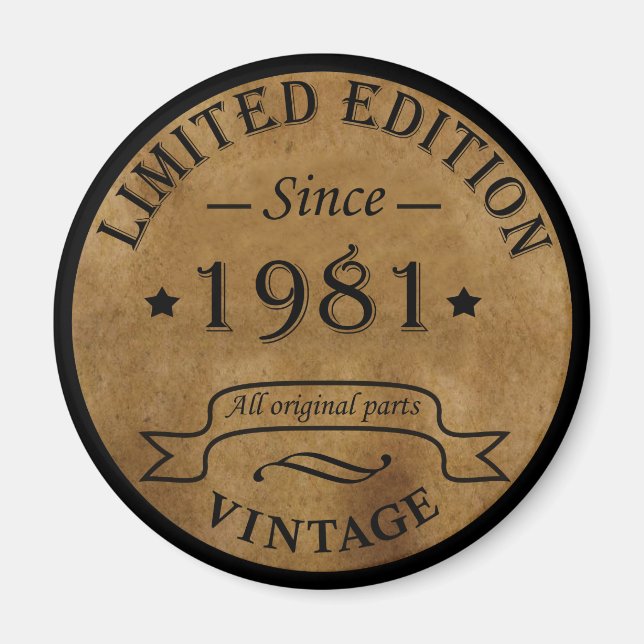 Imã Nascer de aniversário de 1981 (Frente)