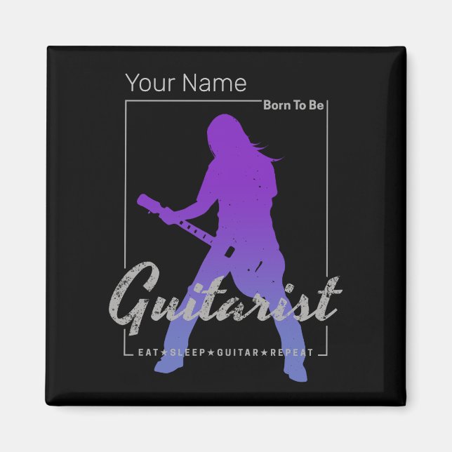 Imã Nascer de ser guitarrista para músicos e membros B (Frente)