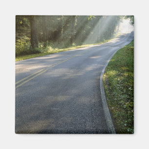 Imã Nascer do sol através do nevoeiro ao lado do Rio 