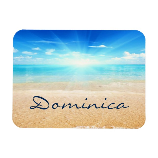 Ímã nascer do sol da praia Dominica (Horizontal)