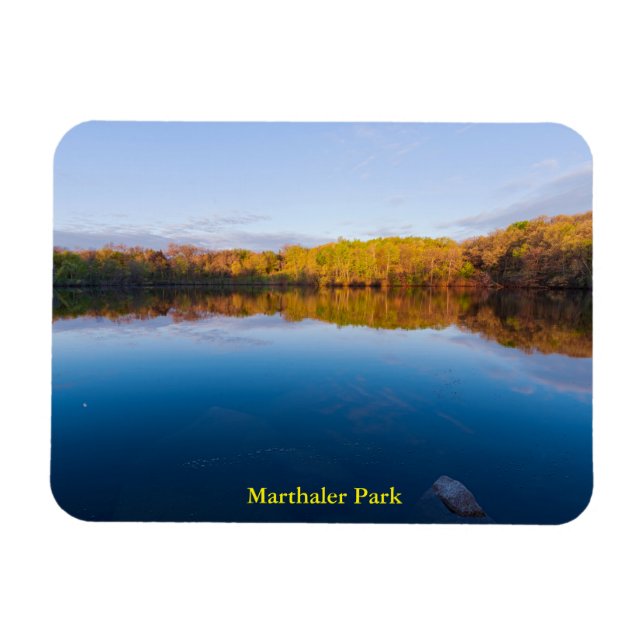 Ímã nascer do sol e reflexões do parque martaler (Horizontal)