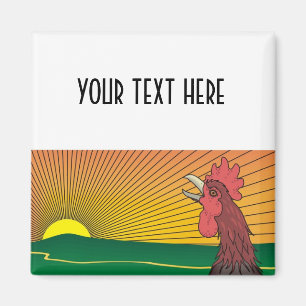 Imã Nascer do sol na fazenda de galinha: Galo de