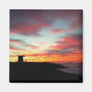 Imã Nascer do sol na praia de Newport, CA