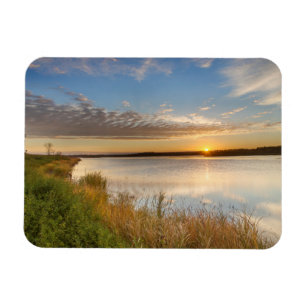 Ímã Nascer do Sol Sobre Áreas Alagadas Em Arrowwood Na