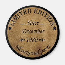 nascer em dezembro de 1980 Vintage aniversário