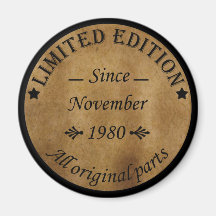 nascer em novembro de 1980 Vintage aniversário