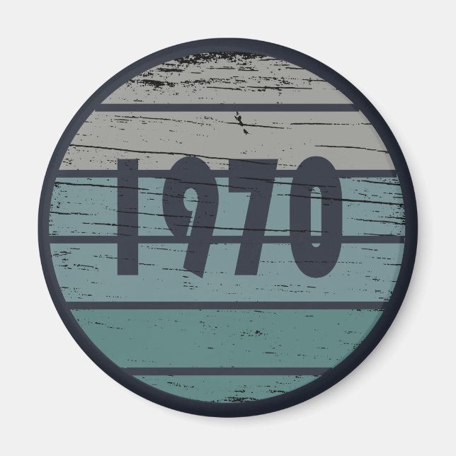 Imã Nascer em presente de aniversário de 1970 (Frente)