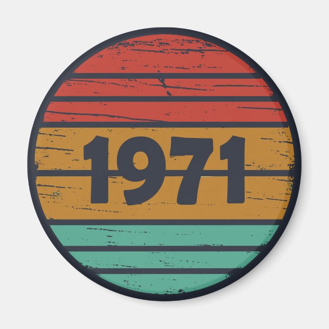 Imã Nascer em presente de aniversário de 1971 (Frente)