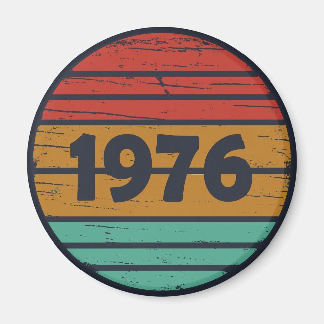 Imã Nascer em presente de aniversário de 1976 (Frente)