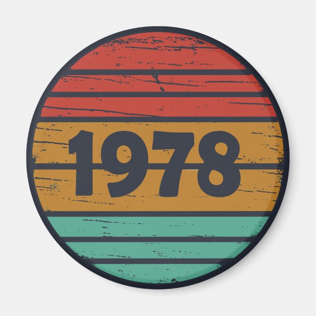 Imã Nascer em presente de aniversário de 1978 (Frente)