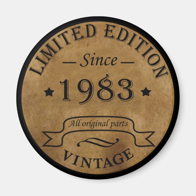 Imã Nascer em presente de aniversário de 1983 (Frente)