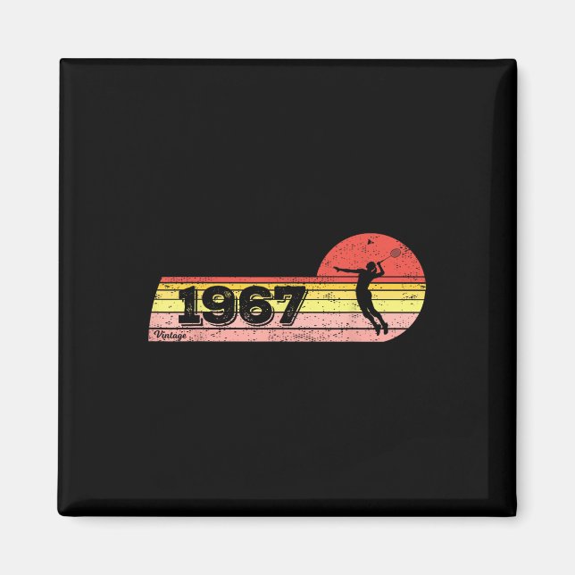 Imã Nascer para jogadores de Badminton 1967 Birthday V (Frente)