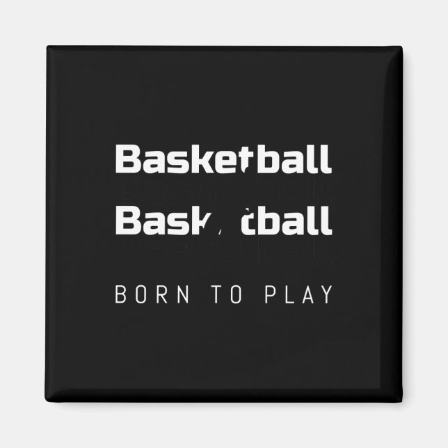 Imã Nascer Para Jogar Design Engraçado De Basquete Par (Frente)