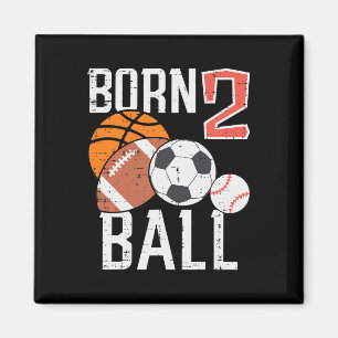 Imã Nascido Basquetebol Futebol 2º Aniversário Menino