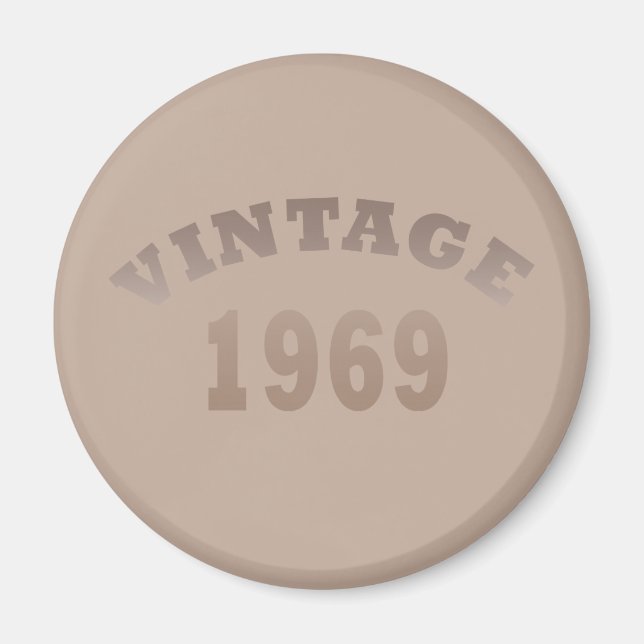 Imã Nascido em 1969 elegante aniversário moderno vinta (Frente)