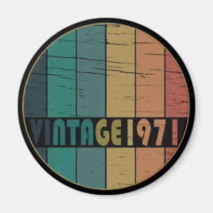 Imã Nascido em 1971 estilo de aniversário vintage colo