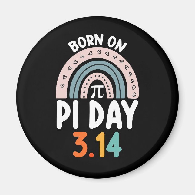 Imã Nascido No Dia Do Pi Aniversário Matemática Divert (Frente)