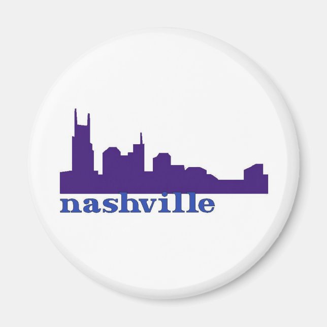 Imã Nashville Skyline Purple (Frente)