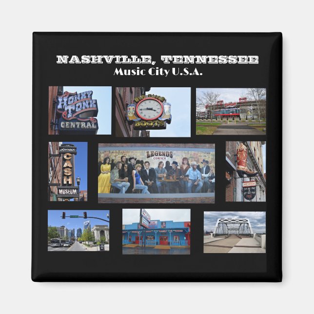 Imã Nashville, Tennessee Magnet (Frente)