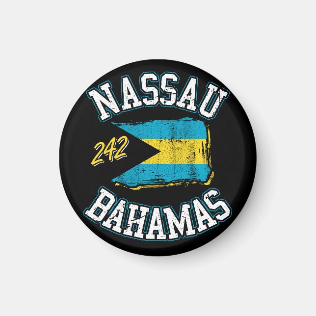 Imã Nassau Bahamas Bandeira do Magnet Vacation Cruise  (Frente)