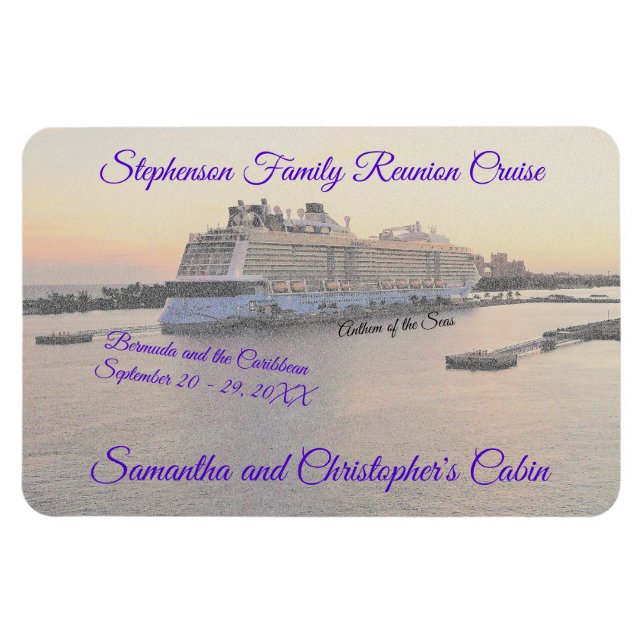 Ímã Nassau Harbour Cruise Ship Stateroom Door Marker (Horizontal)