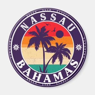 Imã Nassau Palm Tree Bahamas Vintage Souvenirs 80s