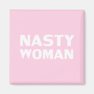 Imã "nasty woman" light pink white