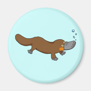 Imã Natação bonito platypus pato-faturado