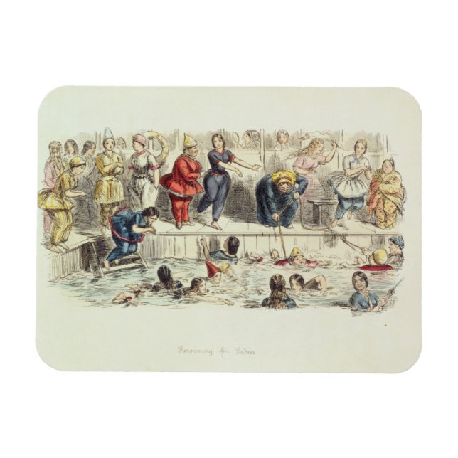 Ímã Natação para Mulheres, 1844 (lito) (Horizontal)